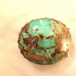 Texas Sized Turquoise Belt Buckle